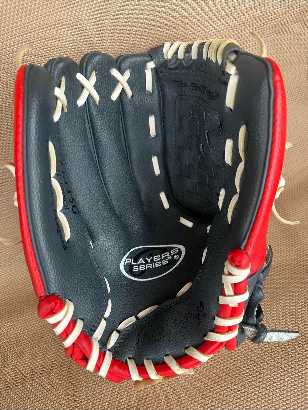 Rawlings Players Series PL11SG 11” Youth Baseball Glove Navy Blue Red RH Throw